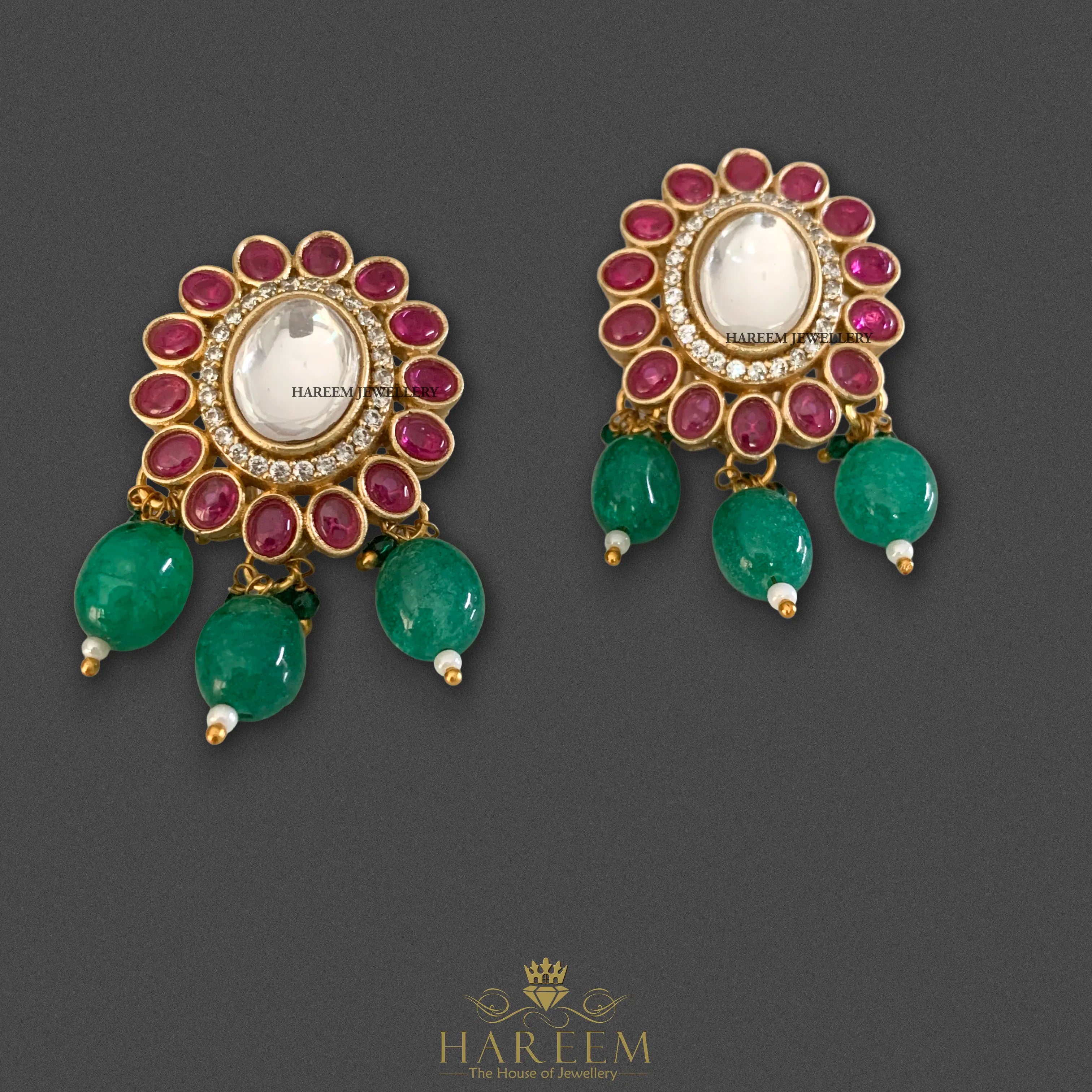 Ujala Polki  set - Emerald