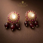 Ujala Polki  set- Ruby Pink