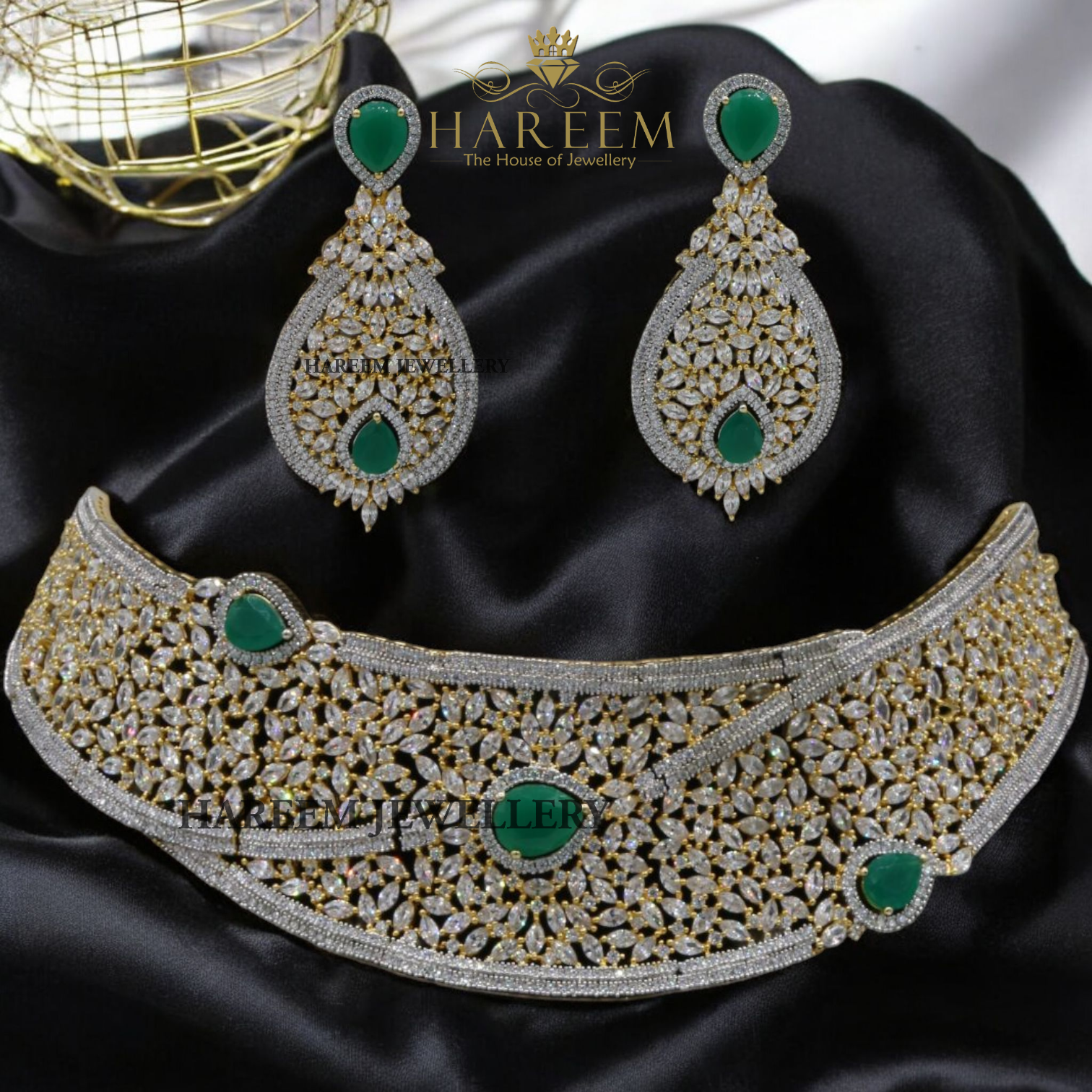 Mint Kareena diamond style Set