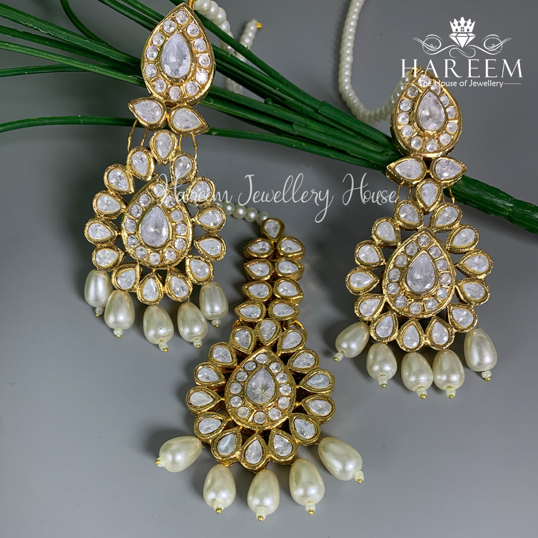 Rimsha - Polki Earrings tika
