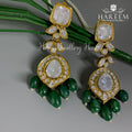Yashmah - Emerald Polki Earrings