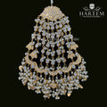 Saira - gold leaf polki jhumar