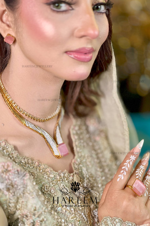 Pink Rose Diamond  Style Set