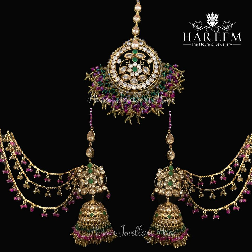 Nehaal Earrings Tika Combo