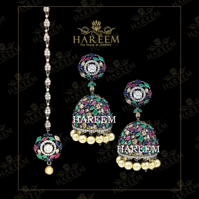 Multi Kohar Earrings Tika CZ/AD COMBO