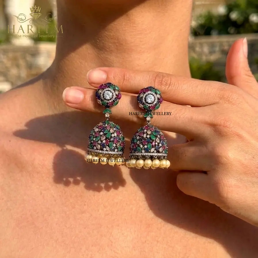 Multi Kohar Earrings Tika CZ/AD COMBO