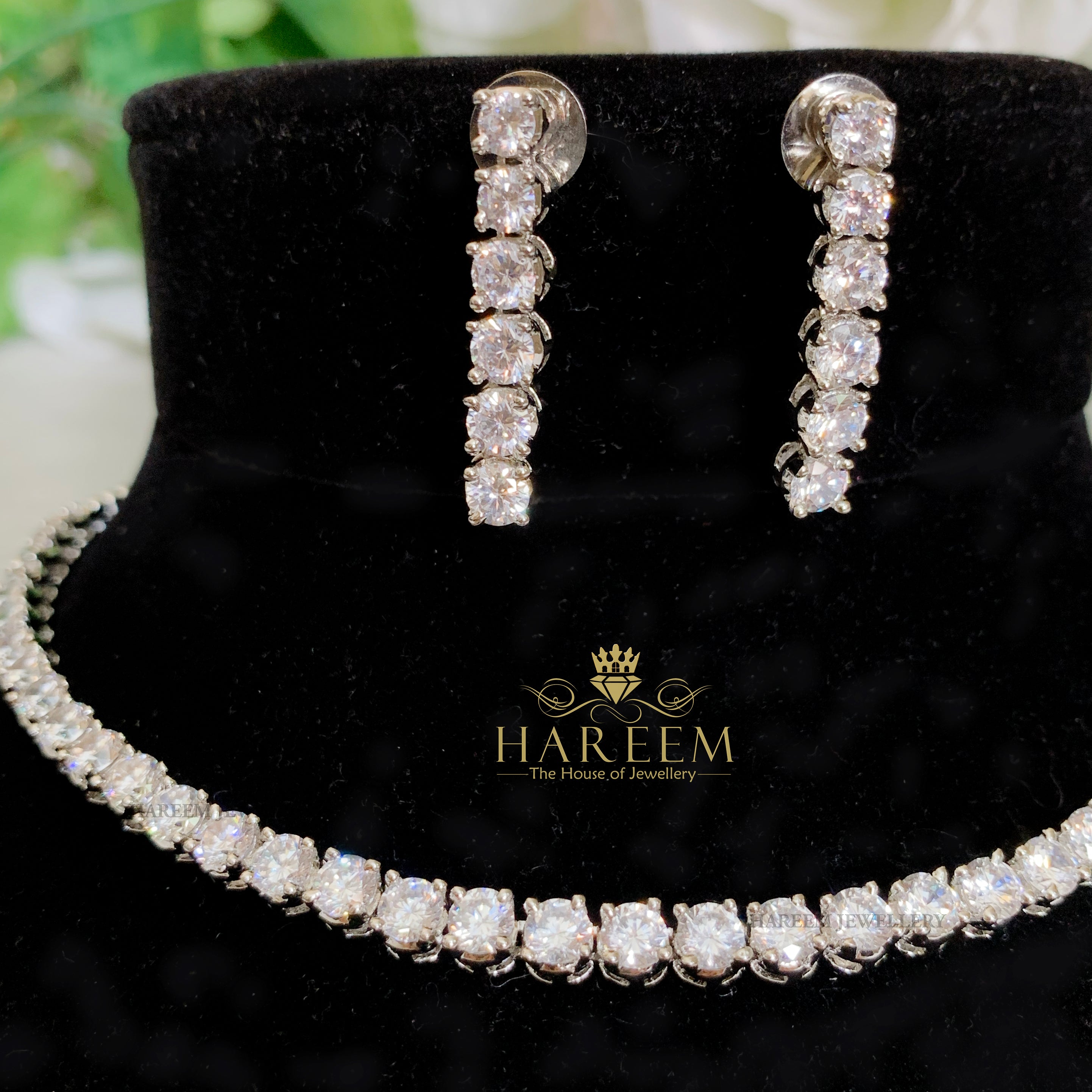 Zaiba Solitare diamond  style Set