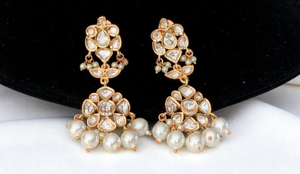 Hayah Polki mossanite Earrings