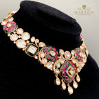 Rekha Polki Set - Ruby Gold