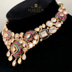 Rekha Polki Set - Ruby Gold