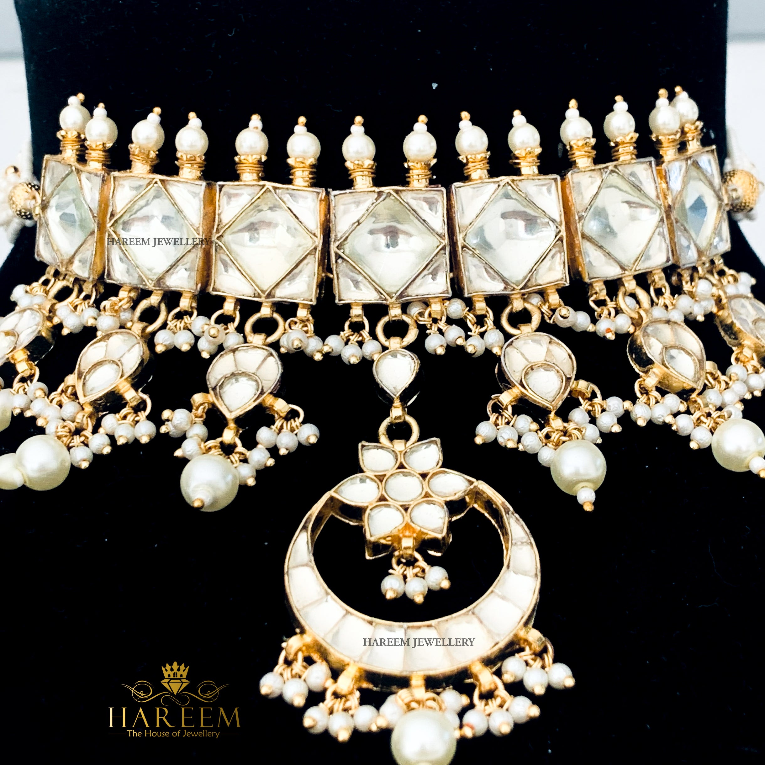 Shazma Silver Foil Chokar set