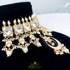 Shazma Silver Foil Chokar set