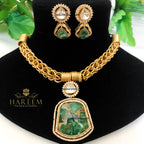 Hina Jade Gold Platted Necklace Set