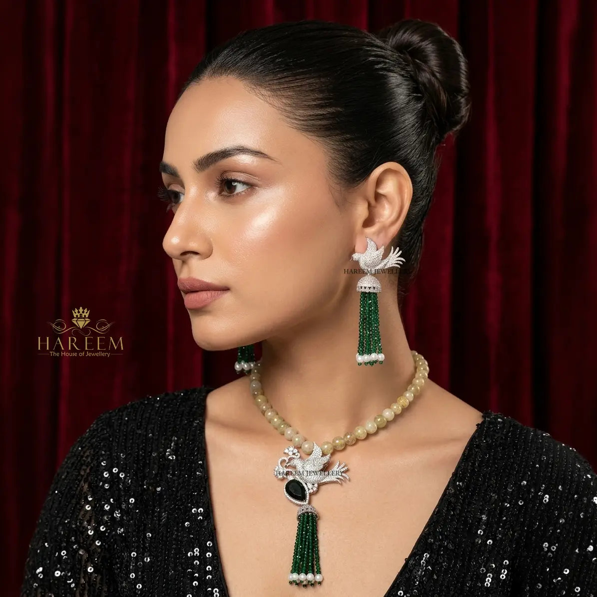 Maina Emerald Long Necklace