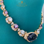 Lavender Amythest Aura Necklace Set