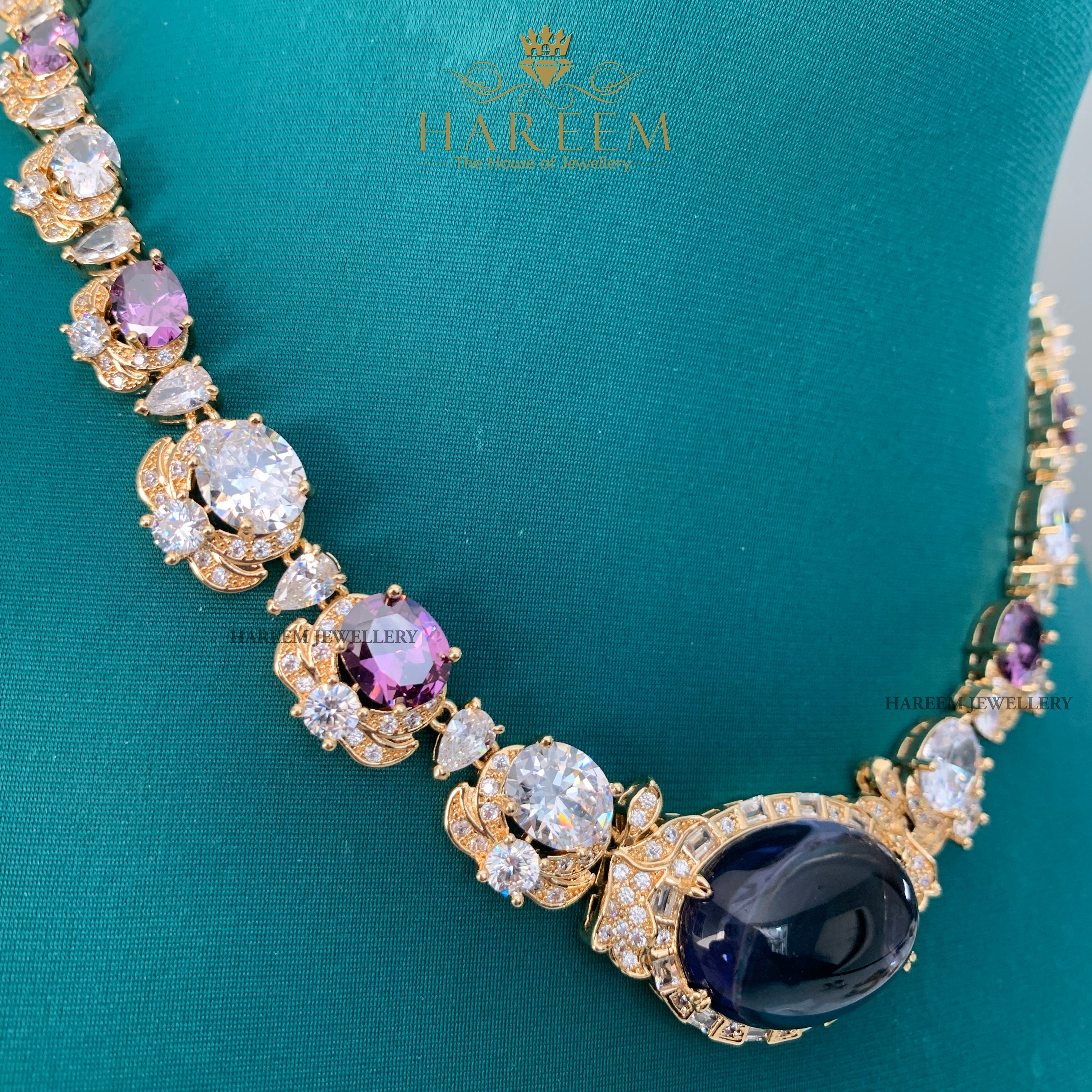 Lavender Amythest Aura Necklace Set