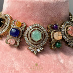 Aasha Multi Gemstone set