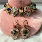 Aasha Multi Gemstone set