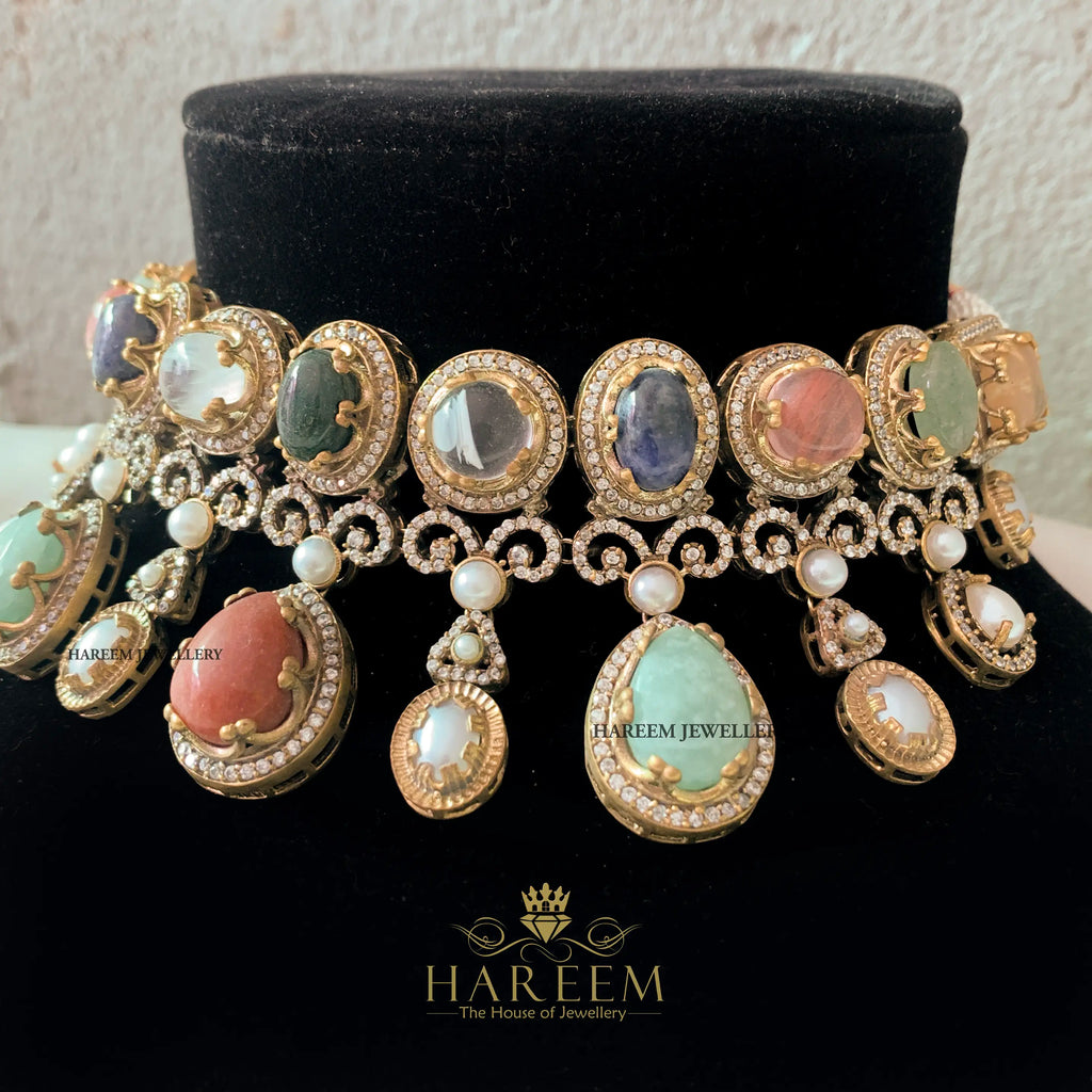 Elizabeth Aura Multi Gemstone set