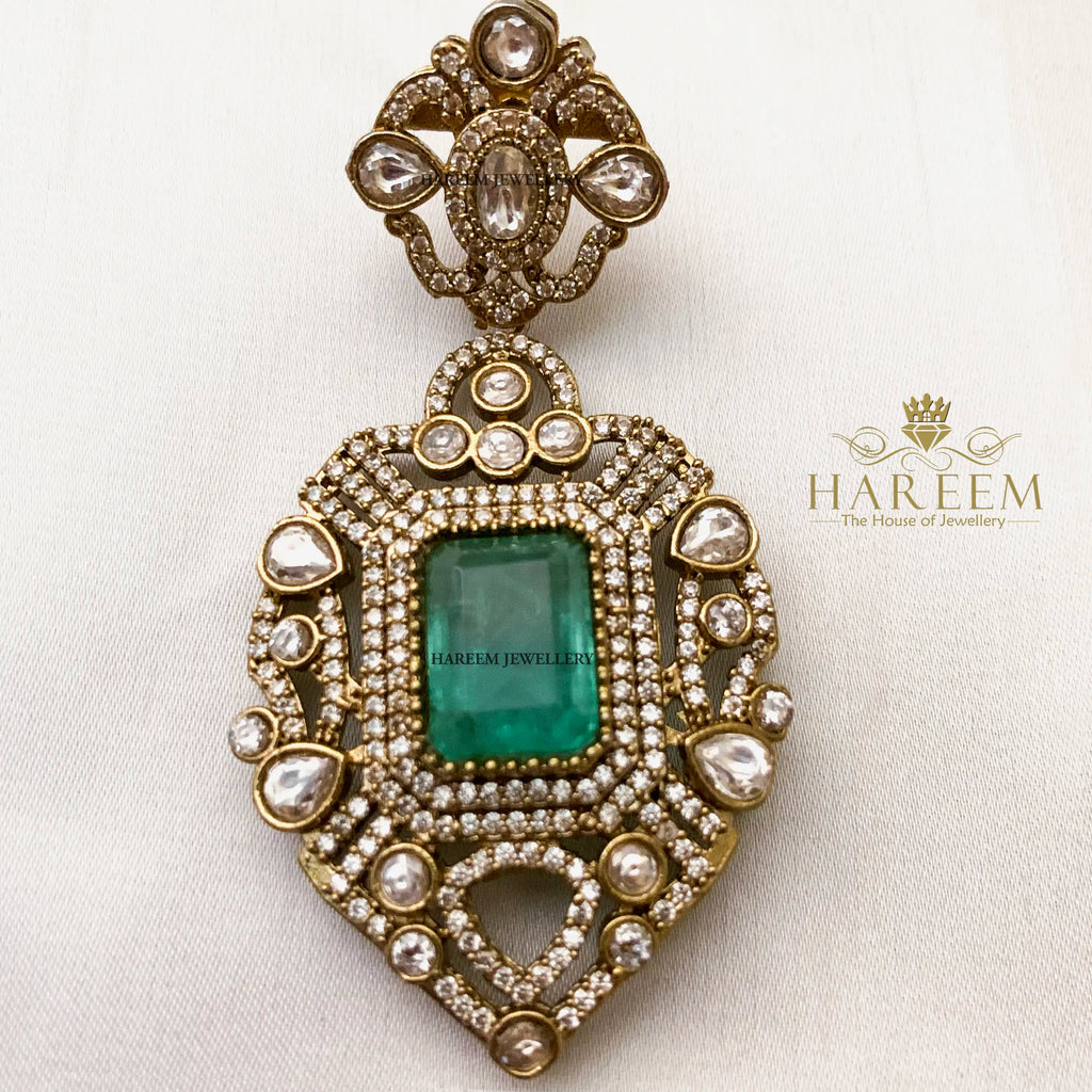 Kanchan Dublet stone Polki set