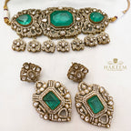Kanchan Dublet stone Polki set