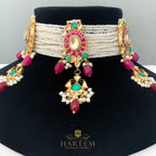 Nilofer Silver Foil Chokar set