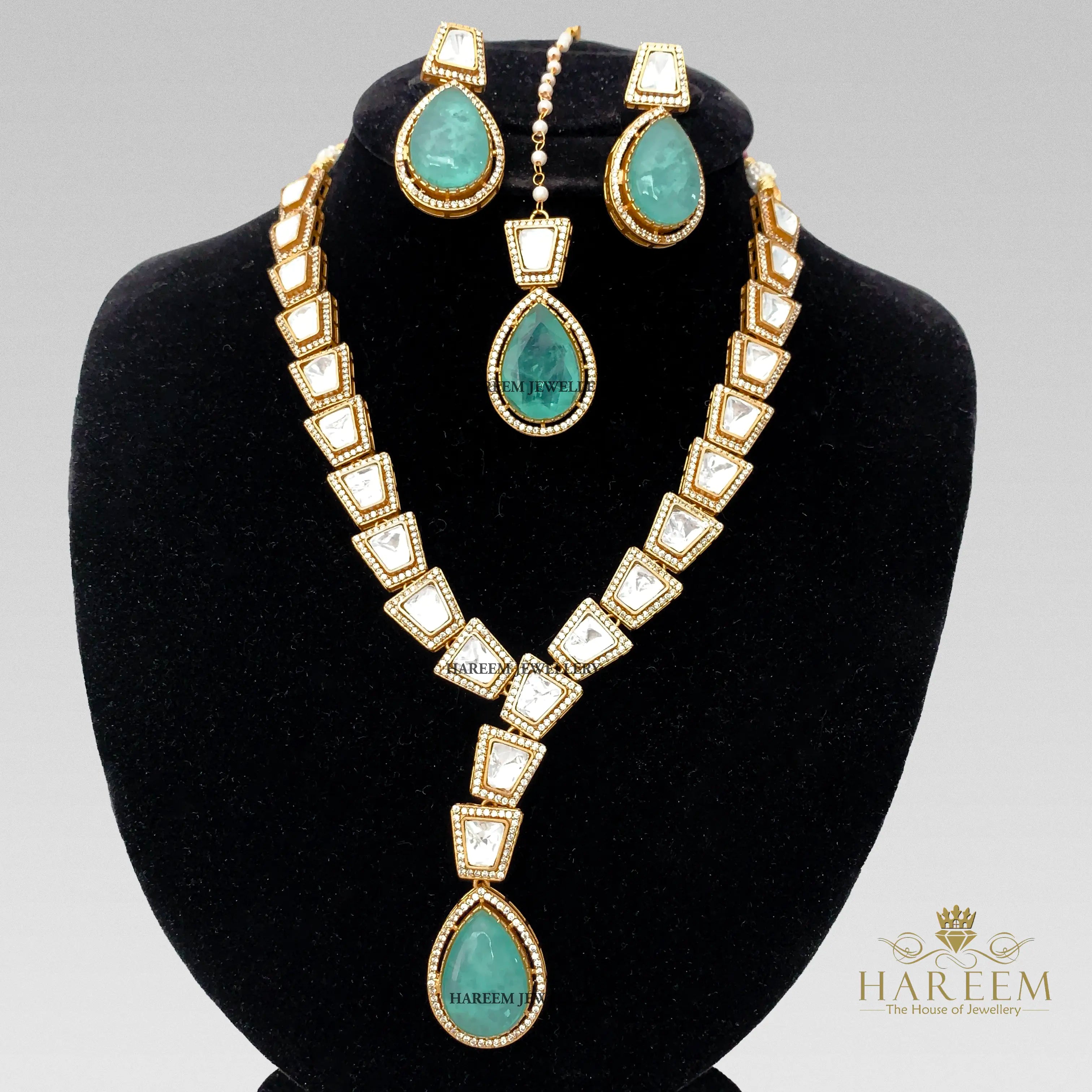 Yasmeen Dublet stone Polki  set