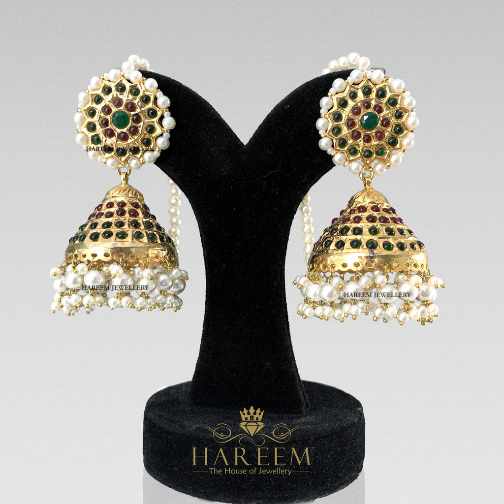 Meherbano - Thappa Kundan Earrings