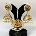 Meherbano - Thappa Kundan Earrings Tika combo