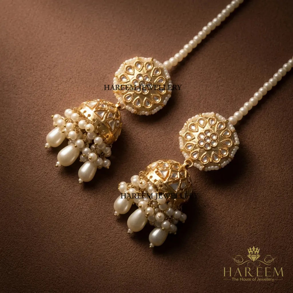 Nusrat- Thappa Kundan Jhumky Earrings
