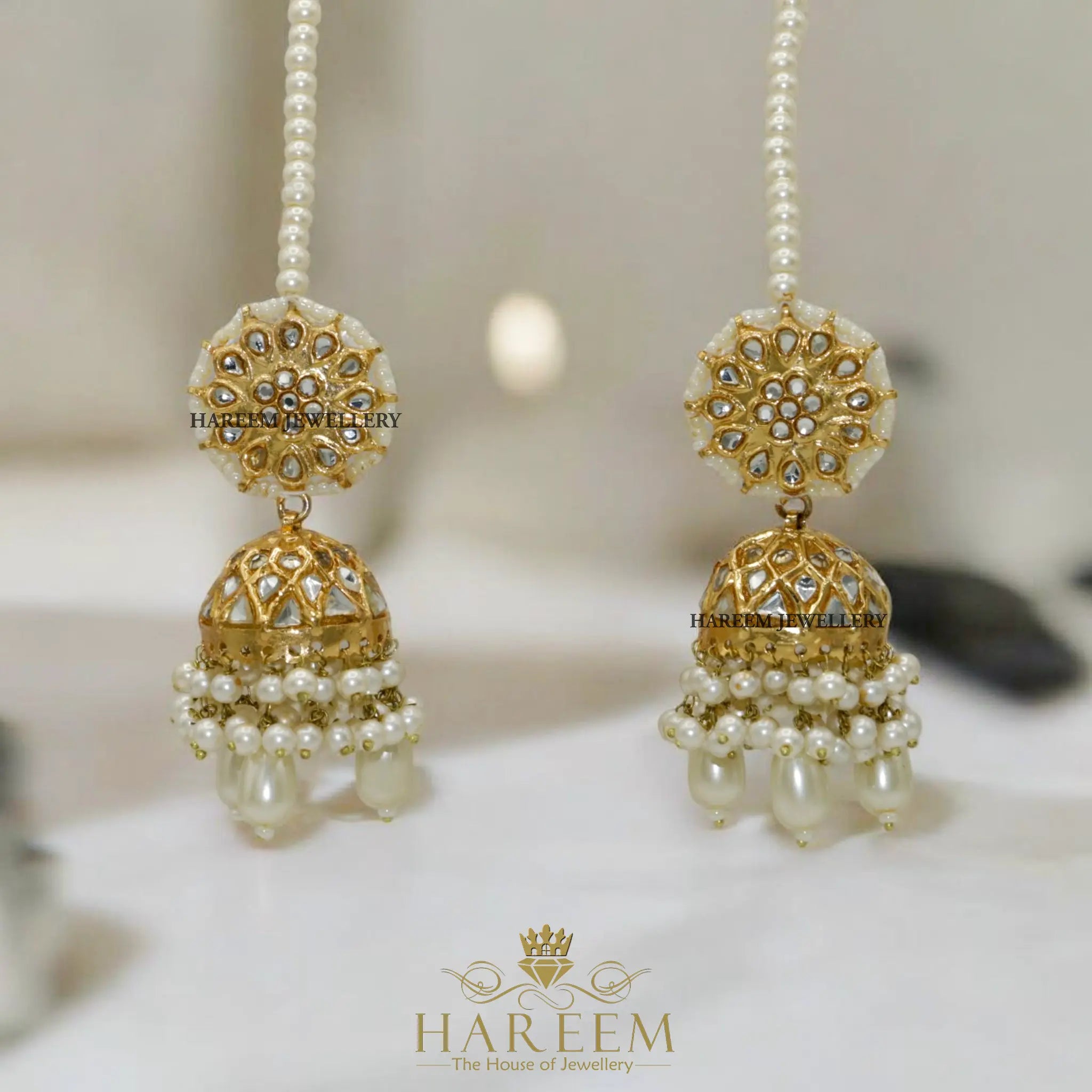 Nusrat- Thappa Kundan Jhumky Earrings