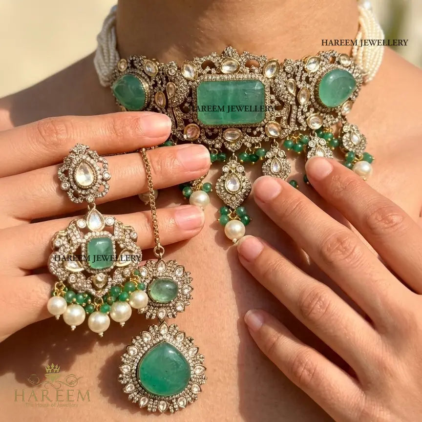 Aliya Dublet stone Mossanite set