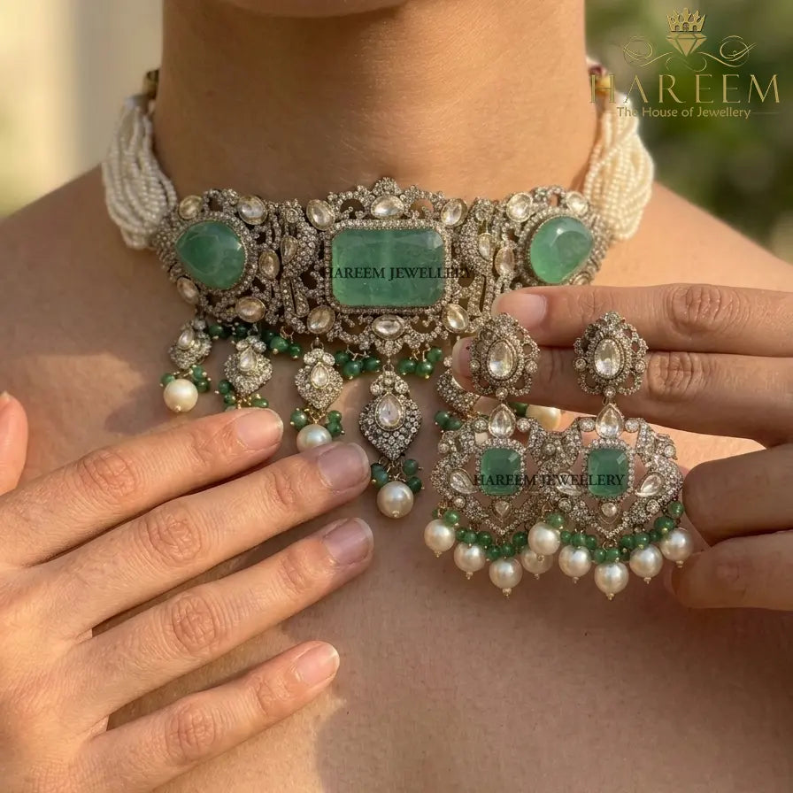 Aliya Dublet stone Mossanite set