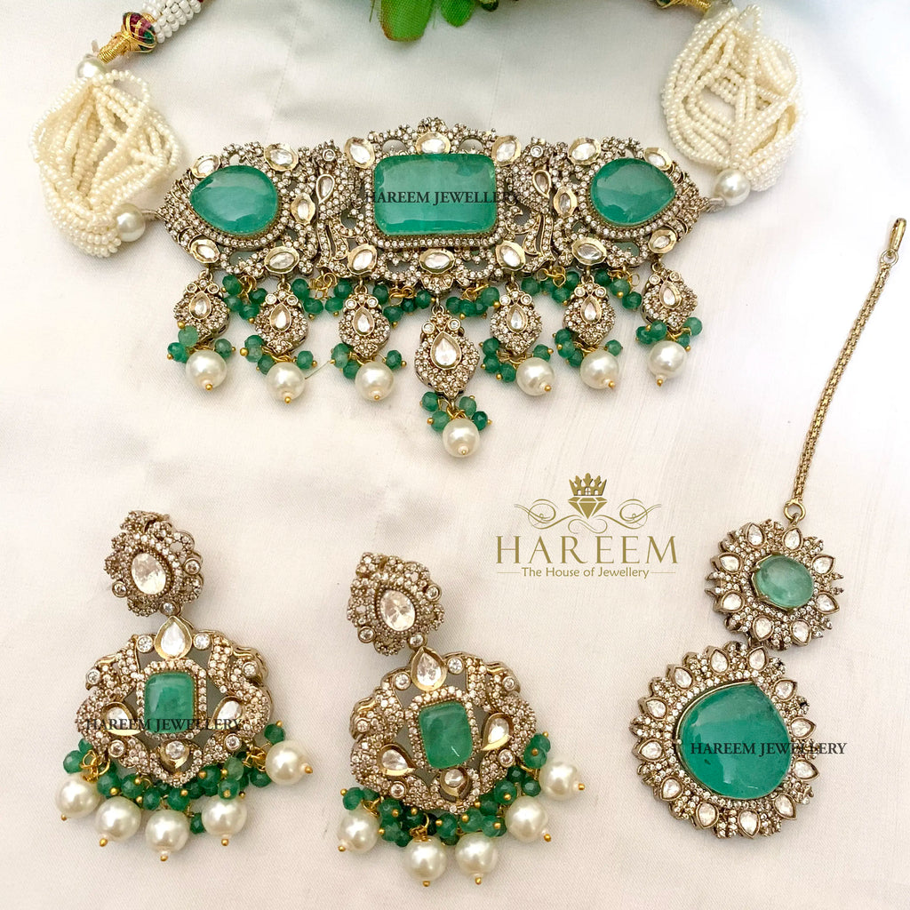 Aliya Dublet stone Mossanite set