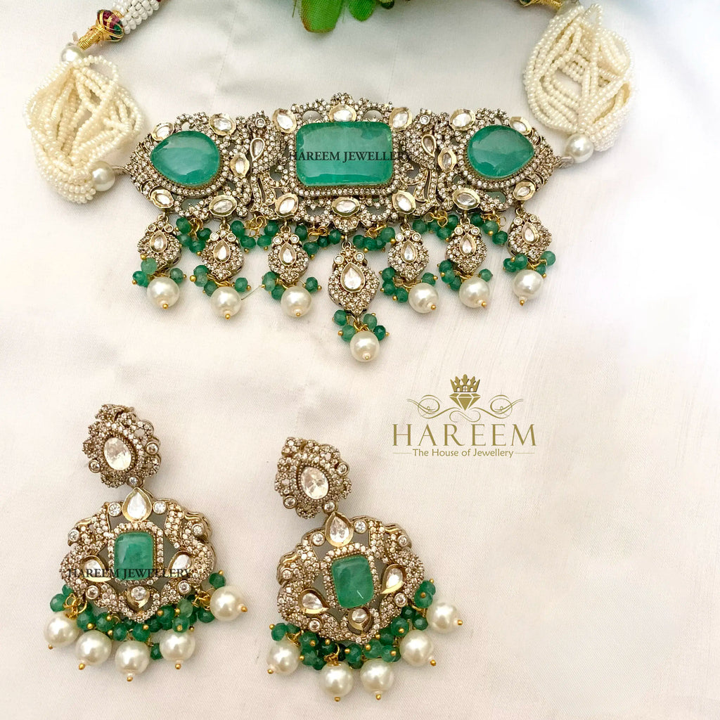 Aliya Dublet stone Mossanite set