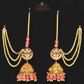 Beena Gold platted traditional Earrings