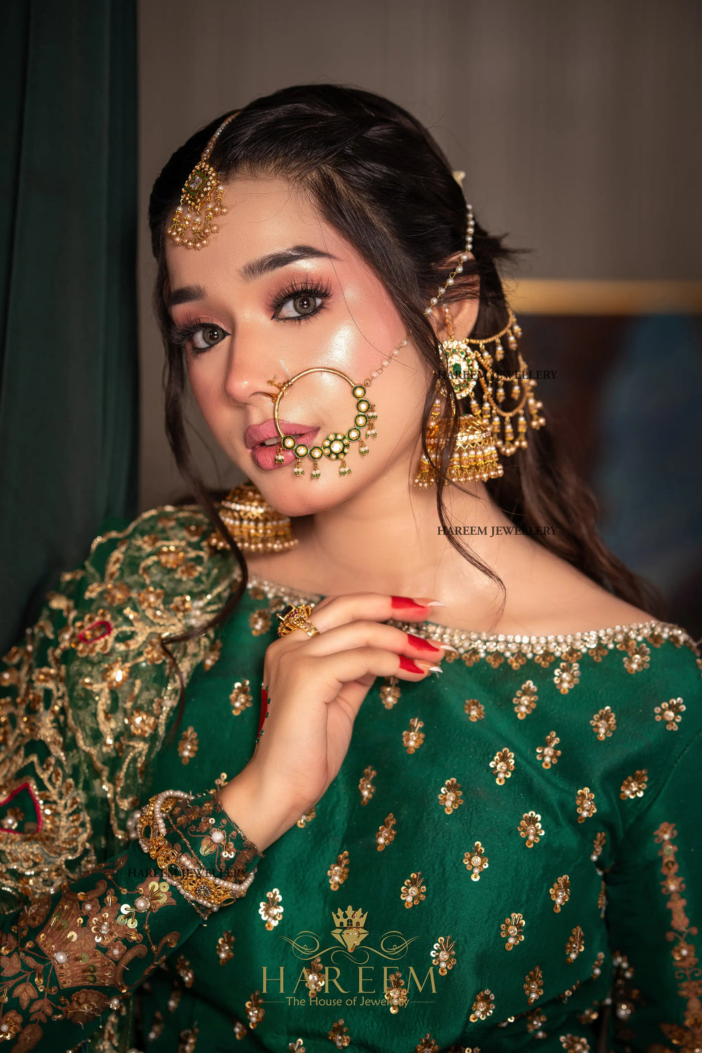 PARITI Hyderabadi Heritage Earrings tika Combo