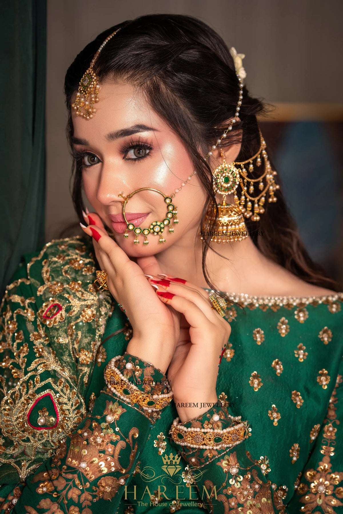 PARITI Hyderabadi Heritage Earrings tika Combo