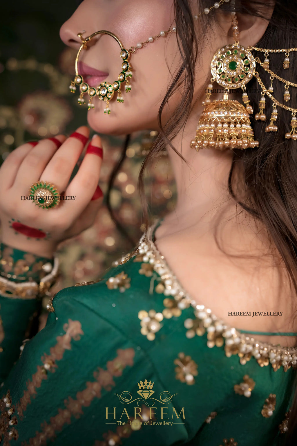 PARITI Hyderabadi Heritage Earrings tika Combo