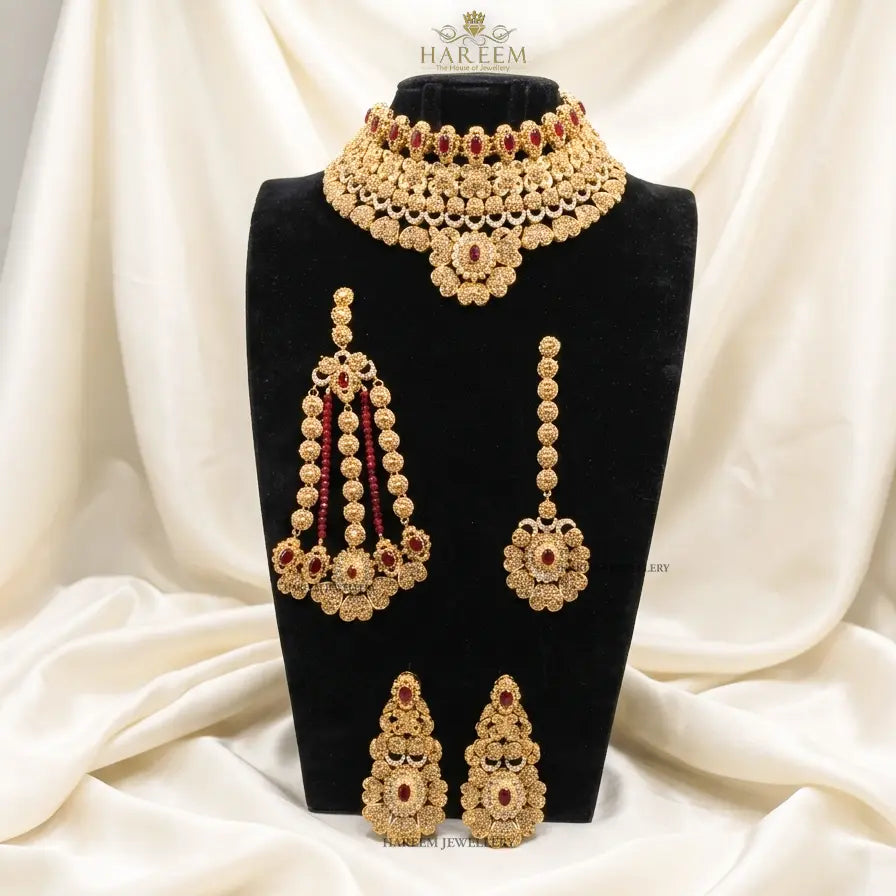 Zoya Gold platted traditional Bridal set