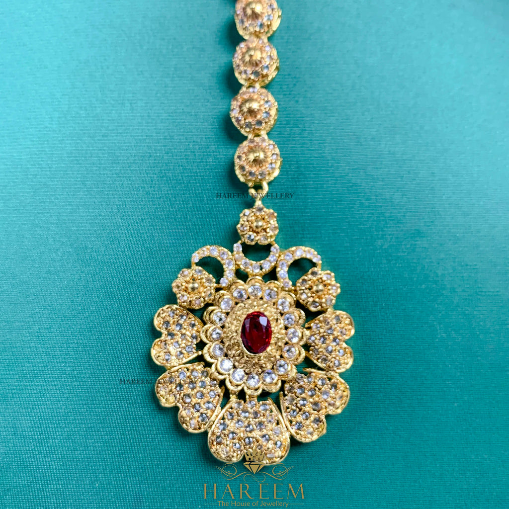 Zoya Gold platted traditional Bridal set