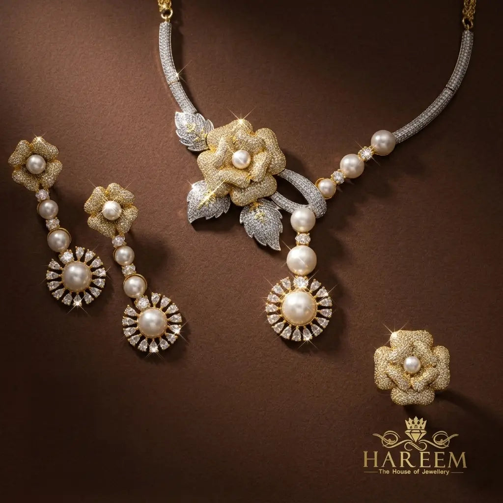 Rosy diamond style Set