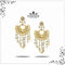 SONAPARI EARRINGS WITH GOLDLEAF